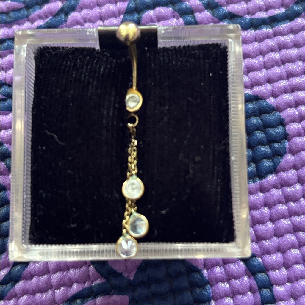 2 Belly Naval Rings Gold And Silver